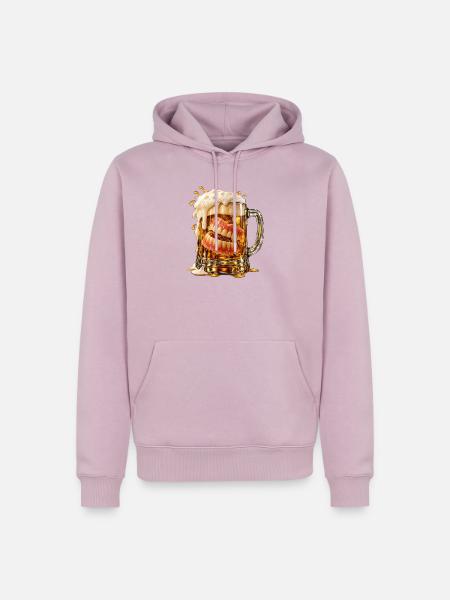 Bier, das lacht. - Männer Premium Bio Hoodie - Altrosa