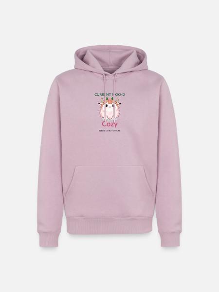 Aktuelle Moo-d Cozy Cow - Männer Premium Bio Hoodie - Altrosa