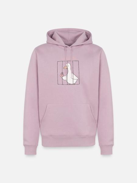 Duck Behind Bars wurde zu albern - Männer Premium Bio Hoodie - Altrosa