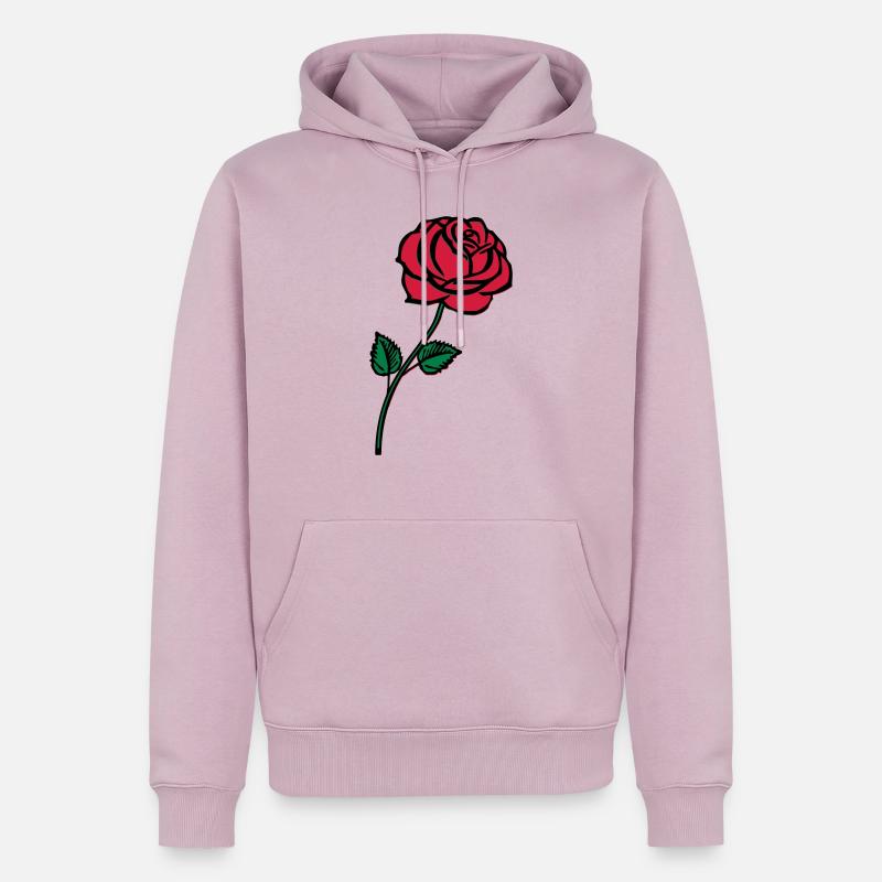 rose_002 - Sweat à capuche Premium bio Homme - rose poudré