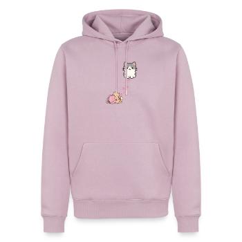 Kätzchen - Männer Premium Bio Hoodie - Altrosa - Vorne - Nico (187cm)