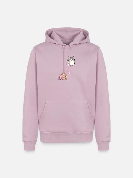 Kätzchen - Männer Premium Bio Hoodie - Altrosa