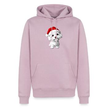 Weihnachten Hunde - Männer Premium Bio Hoodie - Altrosa - Vorne - Nico (187cm)