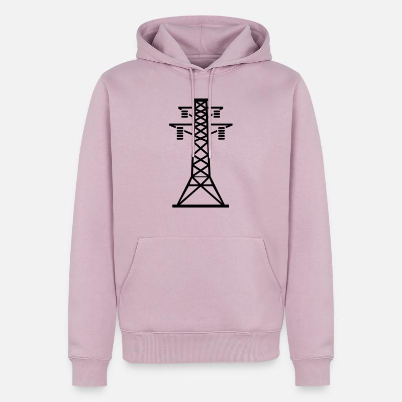 strommast_yu1 - Sweat à capuche Premium bio Homme - rose poudré
