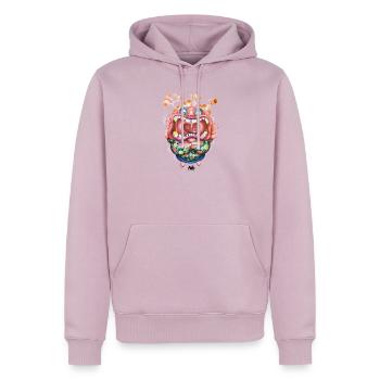 Drama Tante - Männer Premium Bio Hoodie - Altrosa - Vorne - Nico (187cm)