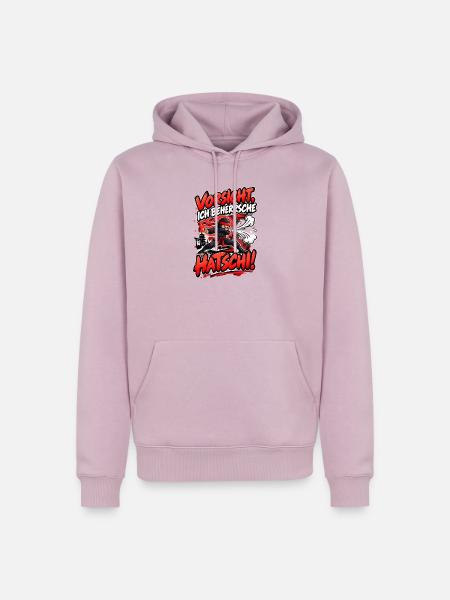 Vorsicht Ninja Hatschi - Männer Premium Bio Hoodie - Altrosa