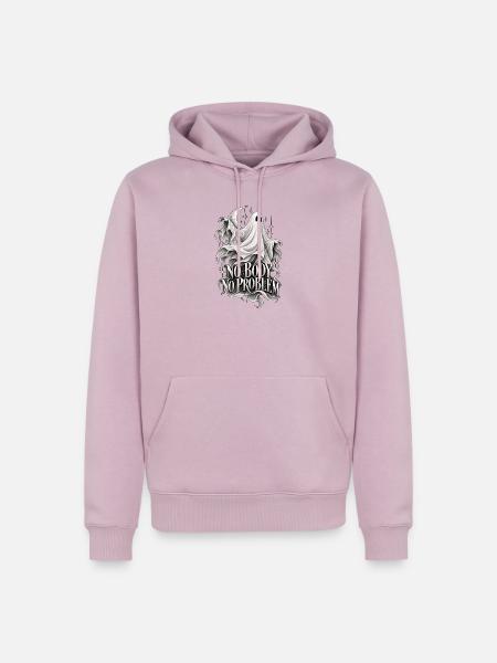 No Body No Problem Geistdesign - Männer Premium Bio Hoodie - Altrosa