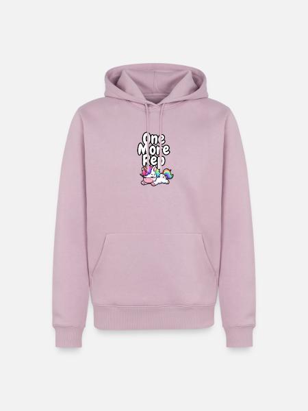 One More Rep Unicorn Gym - Männer Premium Bio Hoodie - Altrosa