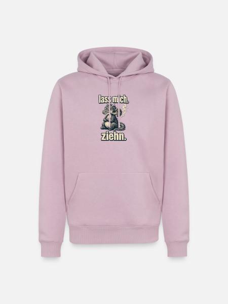 Drache mag Brokkoli – Comic-Stil - Männer Premium Bio Hoodie - Altrosa