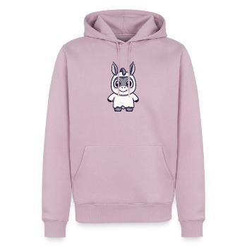 Esel Halloween Geist - Männer Premium Bio Hoodie - Altrosa - Vorne - Nico (187cm)