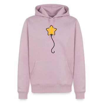 Ballon étoile - Sweat à capuche Premium bio Homme - rose poudré - Devant - Nico (187cm)