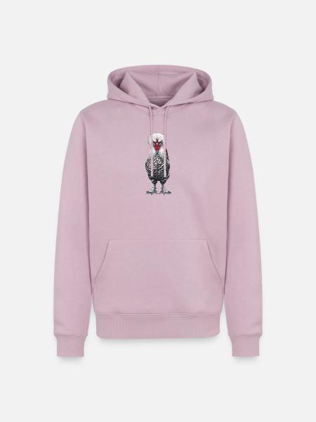 Holländer Haubenhuhn  - Männer Premium Bio Hoodie - Altrosa