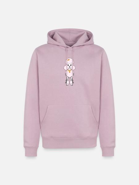 motiv_pudel - Männer Premium Bio Hoodie - Altrosa