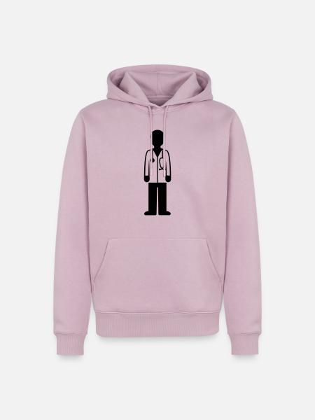 Doktor Arzt - Männer Premium Bio Hoodie - Altrosa
