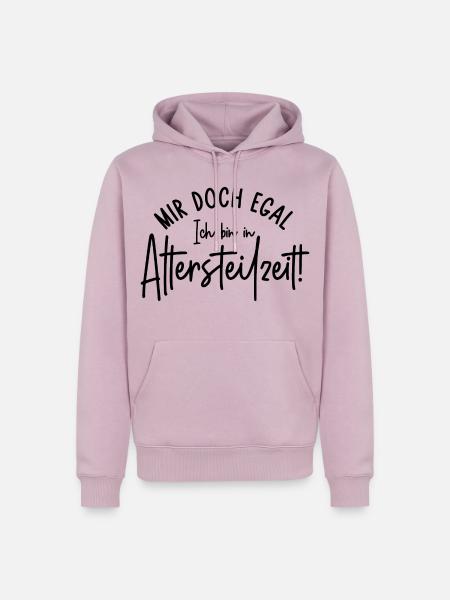 Mir doch egal Ich bin in Altersteilzeit - Männer Premium Bio Hoodie - Altrosa