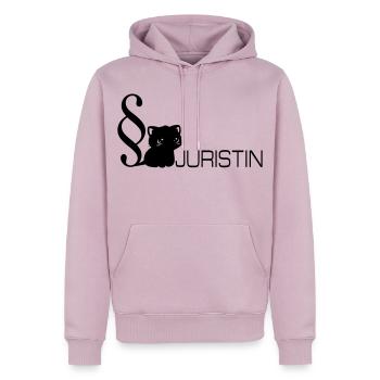 Jura Katze Juristin - Männer Premium Bio Hoodie - Altrosa - Vorne - Nico (187cm)