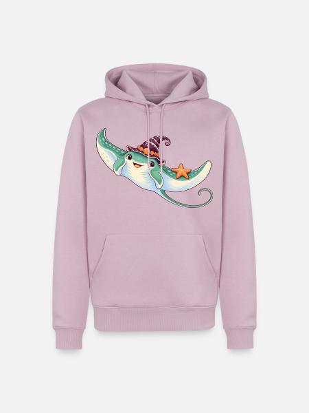 Mantarochen mit Muschelhexenhut - Männer Premium Bio Hoodie - Altrosa