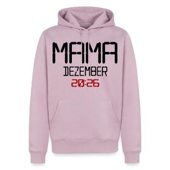 Geburt Baby, Dezember 2026 Mama - Männer Premium Bio Hoodie - Altrosa - Vorne - Nico (187cm)