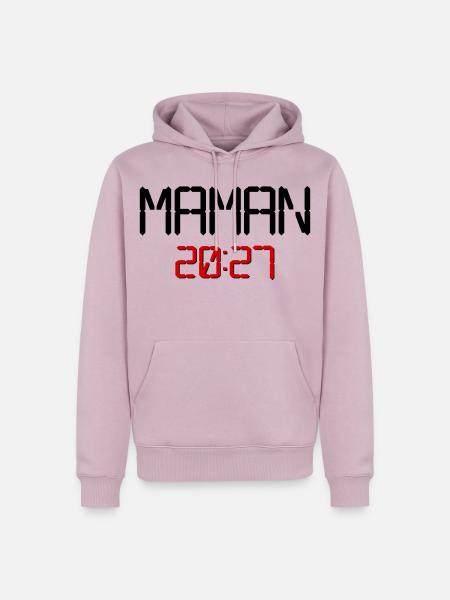 Französische Mama 2027 - Männer Premium Bio Hoodie - Altrosa