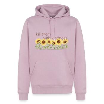 kill them with kindness - Männer Premium Bio Hoodie - Altrosa - Vorne - Nico (187cm)