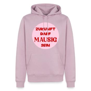 Mausige Zukunft - Männer Premium Bio Hoodie - Altrosa - Vorne - Nico (187cm)