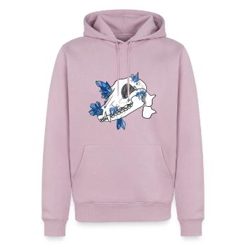 Crâne de cristal - Canidae (par Leni Riosa) - Sweat à capuche Premium bio Homme - rose poudré - Devant - Nico (187cm)