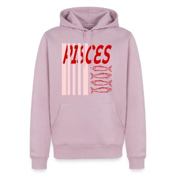 Sternzeichen Geburtstag Fische - Männer Premium Bio Hoodie - Altrosa - Vorne - Nico (187cm)