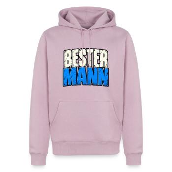 Bester Mann – Lustiger Männer Spruch - Männer Premium Bio Hoodie - Altrosa - Vorne - Nico (187cm)