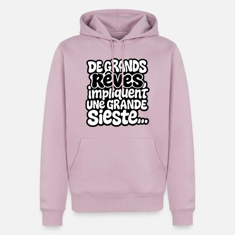 Große Träume beinhalten ein großes Nickerchen - Männer Premium Bio Hoodie - Altrosa