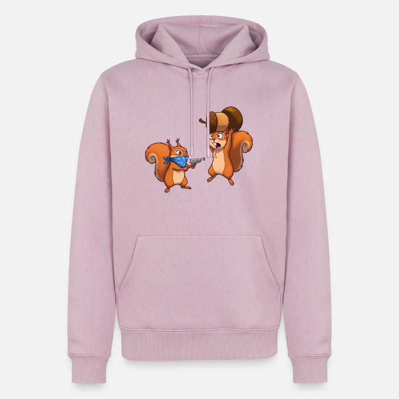 Eichhörnchen-Bandit - Männer Premium Bio Hoodie - Altrosa