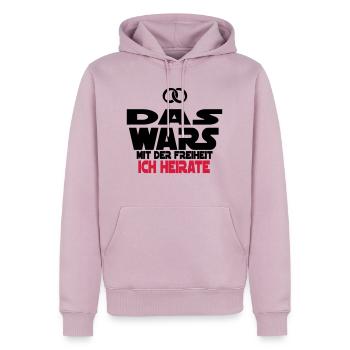 das wars ich heirate - Männer Premium Bio Hoodie - Altrosa - Vorne - Nico (187cm)