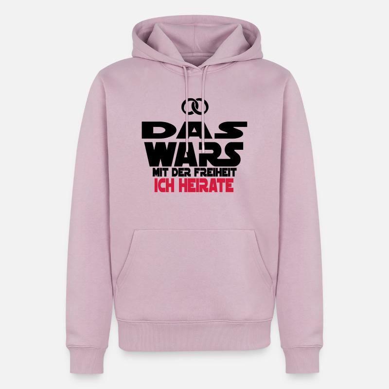 das wars ich heirate - Männer Premium Bio Hoodie - Altrosa