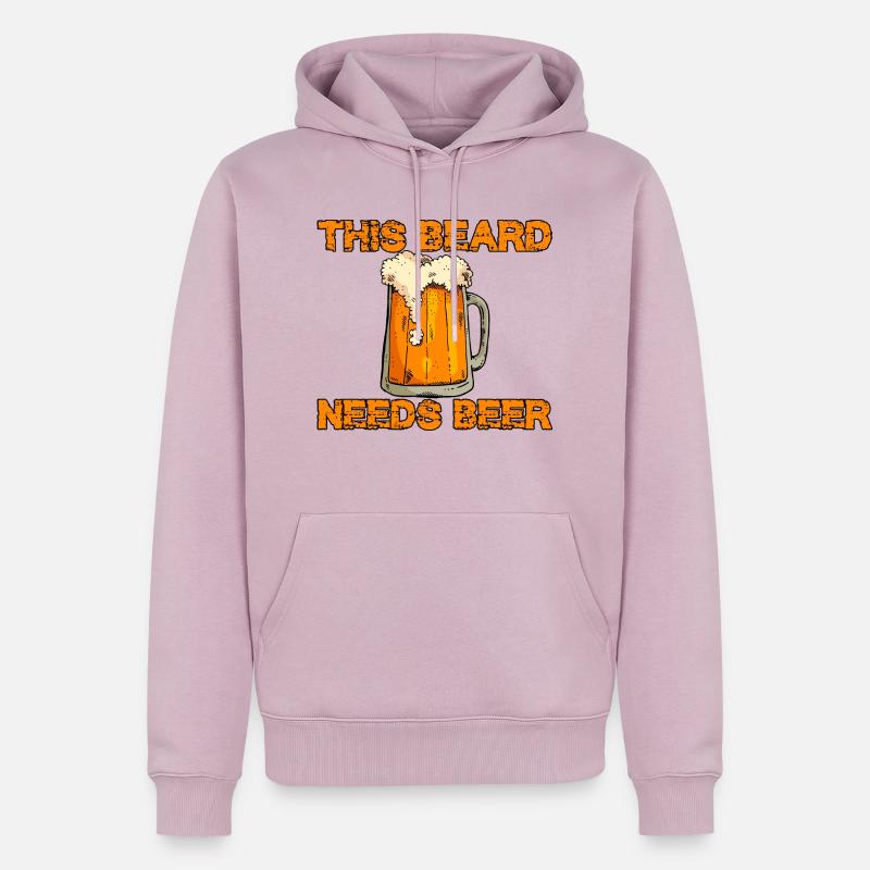 This Beard Needs Beer 3 - Männer Premium Bio Hoodie - Altrosa
