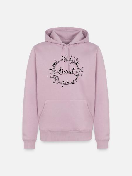 braut_wreath - Männer Premium Bio Hoodie - Altrosa