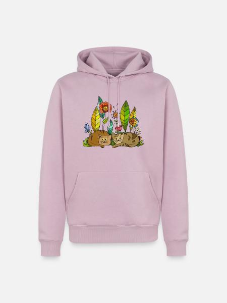 Cats - Men’s Premium Organic Hoodie - dusky pink