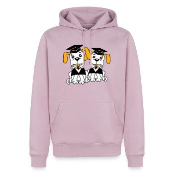 Hunde Schulabschluss Zeugnis Gymnasium College Abi - Männer Premium Bio Hoodie - Altrosa - Vorne - Nico (187cm)