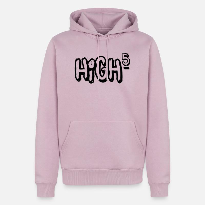 High five oder High 5 - Männer Premium Bio Hoodie - Altrosa