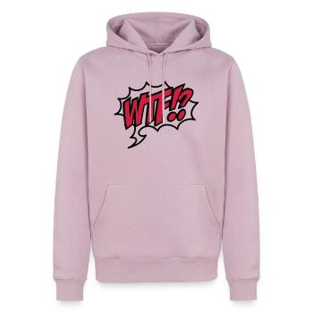 wtf - Männer Premium Bio Hoodie - Altrosa - Vorne - Nico (187cm)