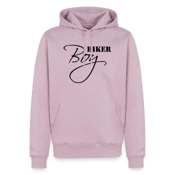 Biker Boy - Männer Premium Bio Hoodie - Altrosa - Vorne - Nico (187cm)