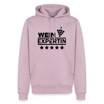 wein expertin - Männer Premium Bio Hoodie - Altrosa - Vorne - Nico (187cm)