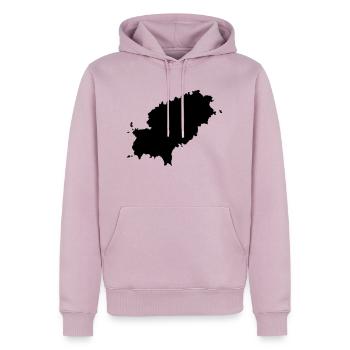 ibiza island map - Männer Premium Bio Hoodie - Altrosa - Vorne - Nico (187cm)
