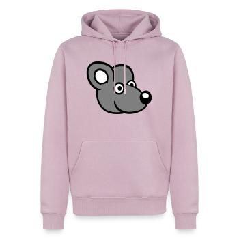 Maus Mäuschen Süße Kleine Ratte Nager Lustig Comic - Männer Premium Bio Hoodie - Altrosa - Vorne - Nico (187cm)