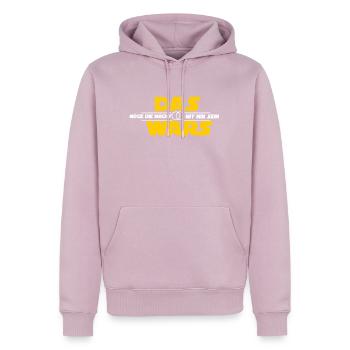 célibataire - Sweat à capuche Premium bio Homme - rose poudré - Devant - Nico (187cm)