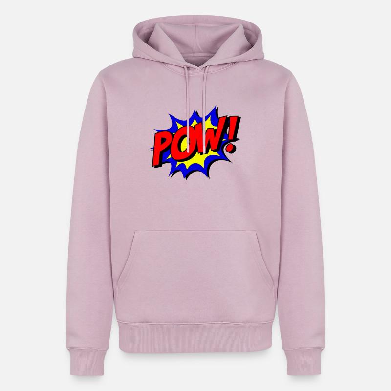Comic-Pow - Männer Premium Bio Hoodie - Altrosa