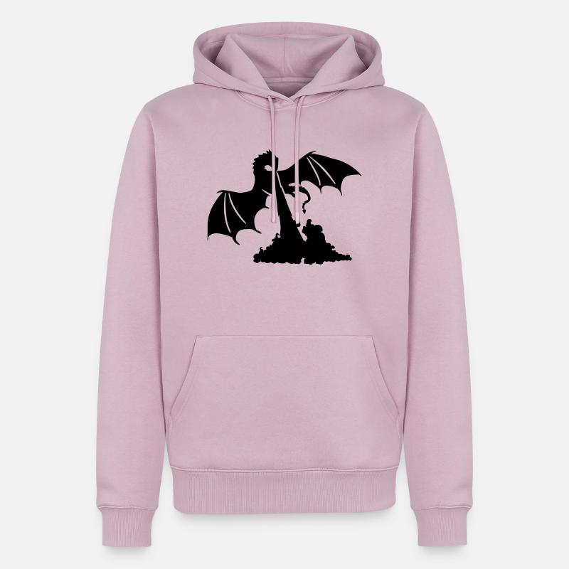 Drache - Männer Premium Bio Hoodie - Altrosa