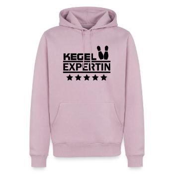 kegeln expertin - Männer Premium Bio Hoodie - Altrosa - Vorne - Nico (187cm)