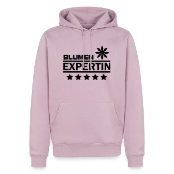 blumen expertin - Männer Premium Bio Hoodie - Altrosa - Vorne - Nico (187cm)