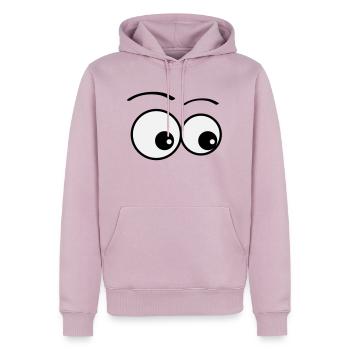 augen - Männer Premium Bio Hoodie - Altrosa - Vorne - Nico (187cm)