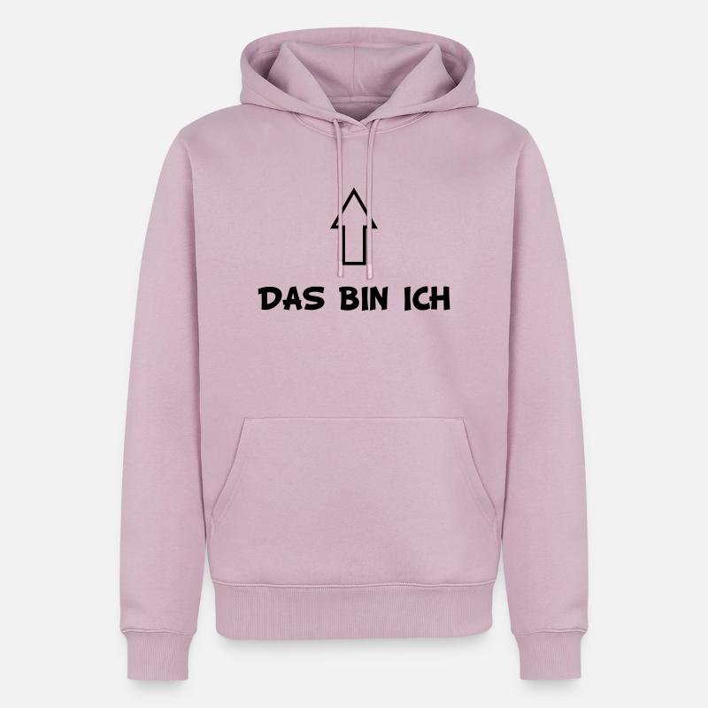 Das bin ich - Pfeil - Männer Premium Bio Hoodie - Altrosa