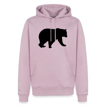bear design - Männer Premium Bio Hoodie - Altrosa - Vorne - Nico (187cm)